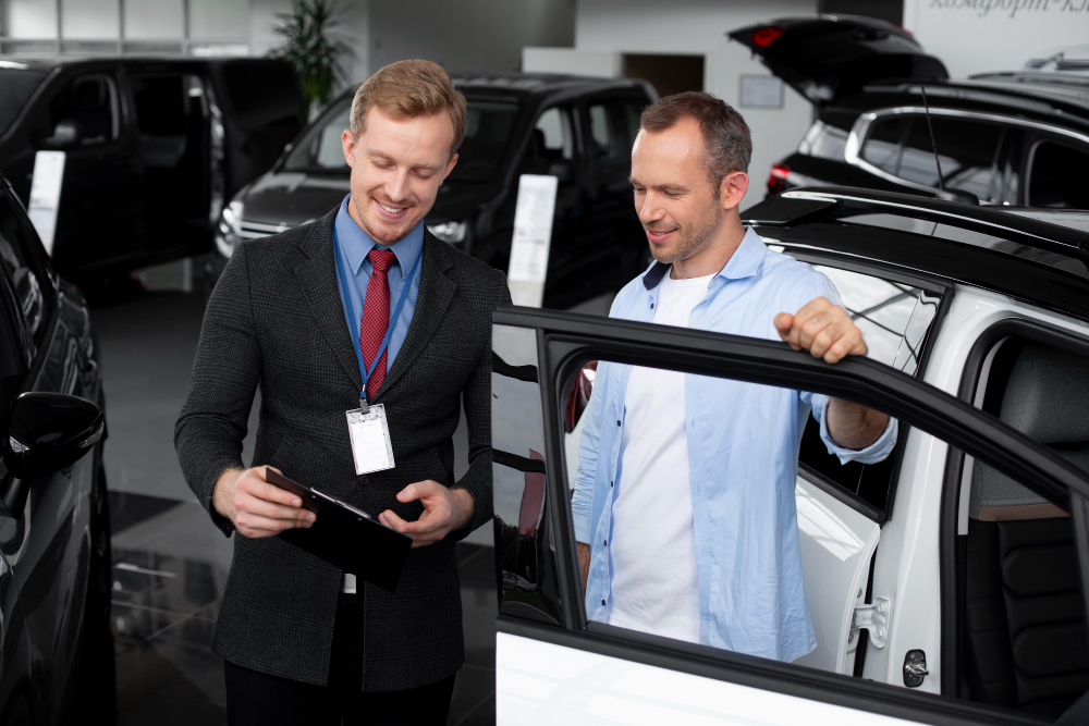 homme qui loue une voiture