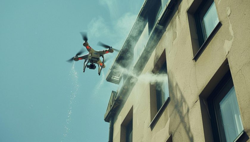 drone nettoyeur de facade