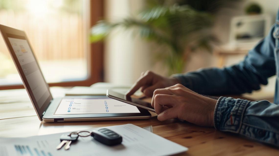 une personne en formation au code de la route devant son ordinateur