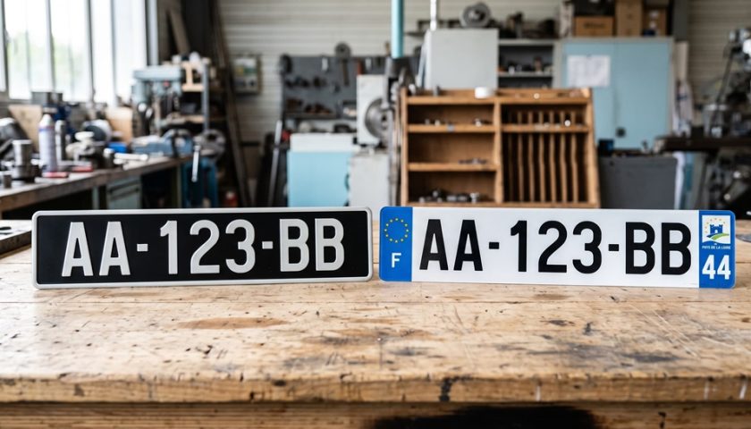 des plaques d'immatriculation auto