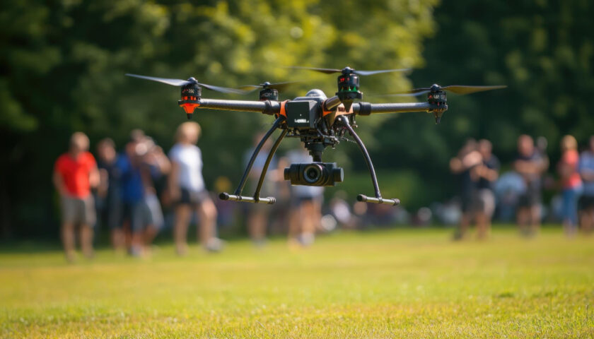 un drone avec une caméra